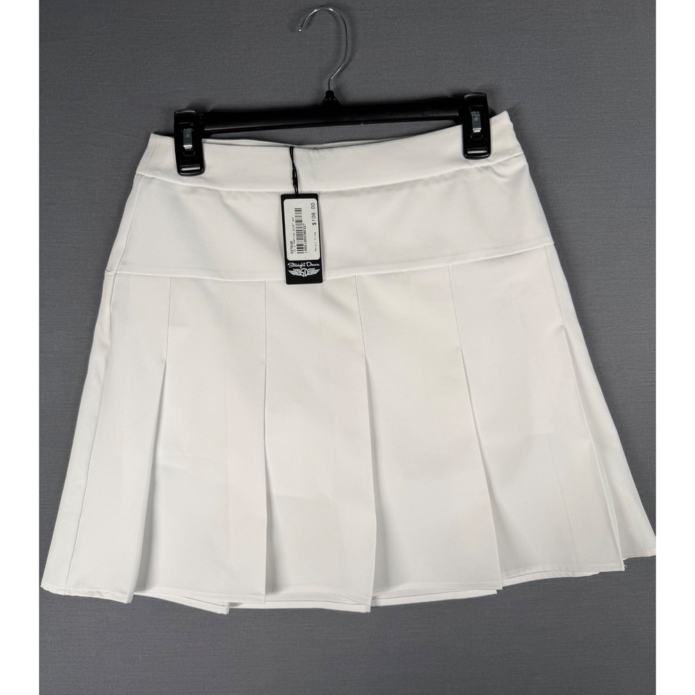 NWT Straight Down Martina Skort Skirt White XS Golf Tennis Athletic Pickleball